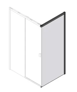 sanibel 3001-Trennwand SLIDE A23 Sonder WM/WBOM R 1300-1425/1200-2200mm SWM/ESG