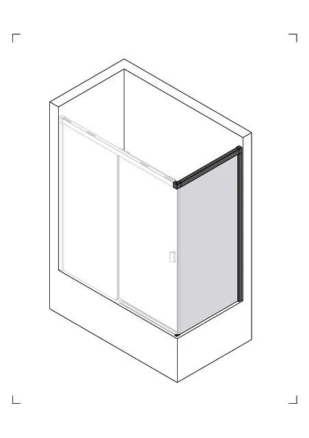sanibel 3001-Trennwand SLIDE A23 WMB R a. Badew zu DST2L 700x1600mm SWM/ESG