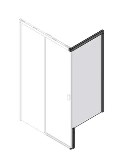 sanibel 3001-Trennwand SLIDE A23 WKM R zu Schiebetür DST2L 900x1750mm SWM/ESG