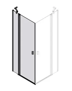 sanibel 3001-Eckdusche Pendeltür EPFS L 750x2000mm Schenkel links SPO/ESG