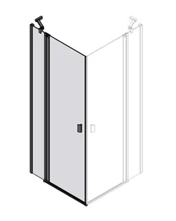 sanibel 3001-Eckdusche Pendeltür EPFBOSL 800x2000mm Schenkel links SWM/ESG