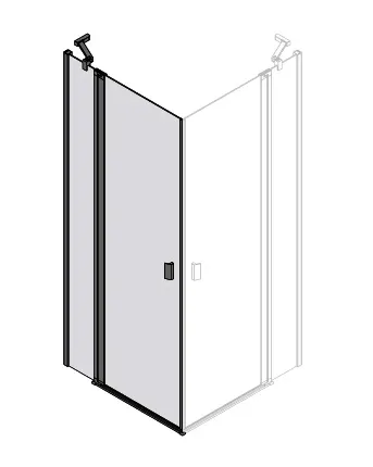 sanibel 3001-Eckdusche Pendeltür EPFBOSL 1100x2000mm Schenkel links SWM/ESG