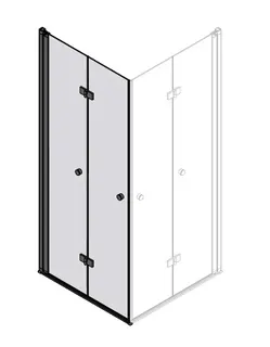 sanibel 3001-Eckfaltdusche EFTS/EFTBOS L 590-1199/1000-2100mm Sonder SWM/ESG