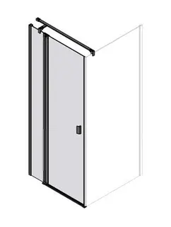 sanibel 3001-Pendeltür m Festelement für Trennw. TPFA L 800x2000mm links SPO/ESG – Bild 1