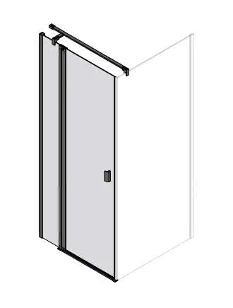 sanibel 3001-Pendeltür m Festelement für Trennw. TPFA L 1200x2000mm links SWM/ESG