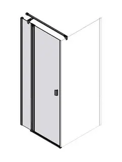 sanibel 3001-Pendeltür m Festelement für Trennw. TPFA L 1200x2000mm links SPO/ESG
