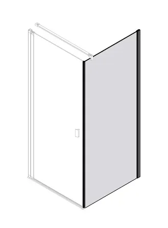 sanibel 3001-Trennwand W L/R 1200x2000mm SWM/ESG