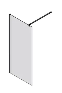 sanibel 3001-Trennwand Walkin WW L/R 1400x2000mm mit Quertraverse SPO/ESG
