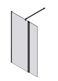 sanibel 3001-Trennwand Walkin WWPA L m. Pendelelement 1600x2000mm SWM/ESG