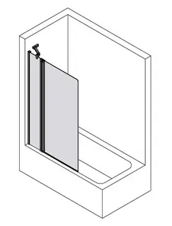 sanibel 3001-Pendeltür BPFA L auf Badew. m. Festelem. links 750x1400mm SPO/ESG