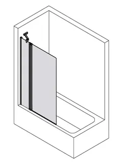 sanibel 3001-Pendeltür BPFA L auf Badew. m. Festelem. links 900x1400mm SWM/ESG