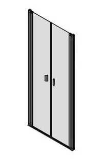 sanibel 3001-Pendeltür Nische 2-tlg NP2W 900x2000mm SPO/ESG