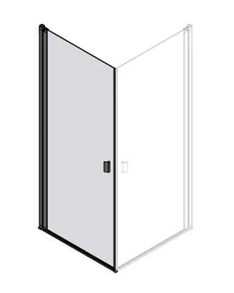 sanibel 3001-Eckdusche Pendeltür EPWBOSL 750x2000mm Schenkel links SPO/ESG