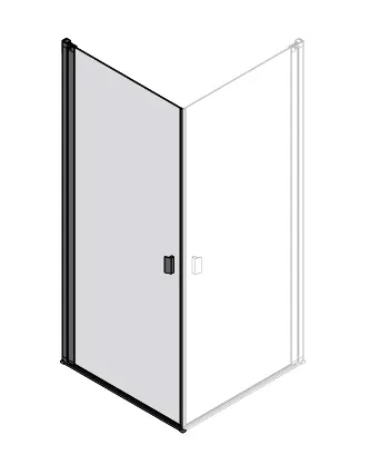 sanibel 3001-Eckdusche Pendeltür EPWS L 750x2000mm Schenkel links SWM/ESG