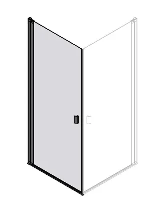 sanibel 3001-Eckdusche Pendeltür EPWS L 900x2000mm Schenkel links SWM/ESG