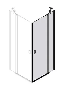 sanibel 3001-Eckdusche Pendeltür EPFS R 900x2000mm Schenkel rechts SPO/ESG