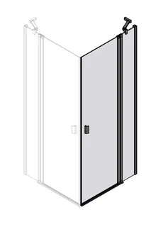 sanibel 3001-Eckdusche Pendeltür EPFS R 750x2000mm Schenkel rechts SPO/ESG – Bild 2