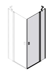 sanibel 3001-Eckdusche Pendeltür EPFS R 750x2000mm Schenkel rechts SPO/ESG