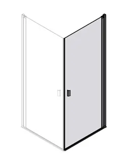 sanibel 3001-Eckdusche Pendeltür EPWBOSR 750x2000mm Schenkel rechts SWM/ESG