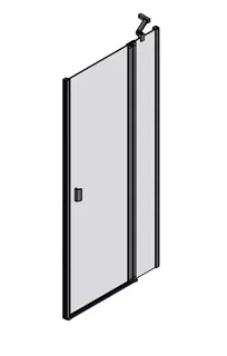 sanibel 3001-Pendeltür Nische Festelem. NPFA R 1400-1599/1000x2200mm Sond SW/ESG