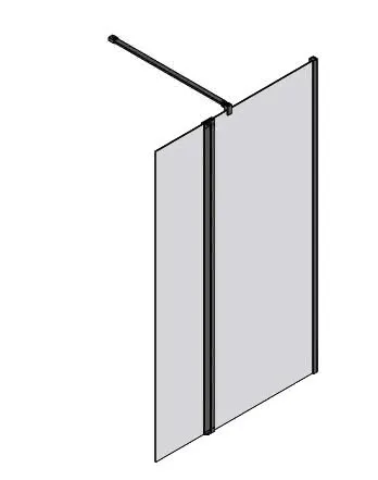 sanibel 3001-Trennwand Walkin WWPA R m. Pendelelement 1200x2000mm SWM/ESG