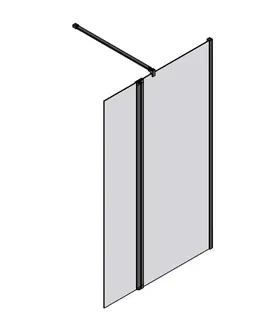 sanibel 3001-Trennwand Walkin WWPA R m. Pendelelement 1200x2000mm SPO/ESG