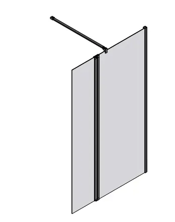 sanibel 3001-Trennwand Walkin WWPBOA R m. Pendelelement 1200x2000mm SWM/ESG