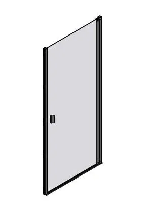sanibel 3001-Pendeltür f. Nische Wandan- schlag NPWA R 1000x2000mm rechts SPO/ESG