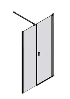 sanibel 3001-Pendeltür Wandanschlag mit TW in Flucht NPWWA R 1800x2000mm SPO/ESG