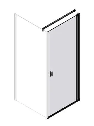 sanibel 3001-Pendeltür f Trennw. Wandan- schlag TPWA R 1000x2000mm rechts SPO/ESG