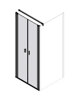 sanibel 3001-Pendeltür f. Trennw. TP2WBO 2-tlg. 750x2000mm SWM/ESG