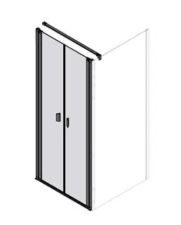 sanibel 3001-Pendeltür f Trennwand TP2W 2-tlg. 800x2000mm SWM/ESG