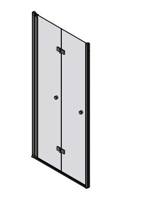 sanibel 3001-Falttür Nische NFTA L Wand- anschlag links 750x2000mm SPO/ESG