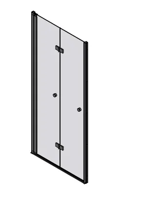 sanibel 3001-Falttür Nische NFTA L Wand- anschlag links 1000x2000mm SPO/ESG