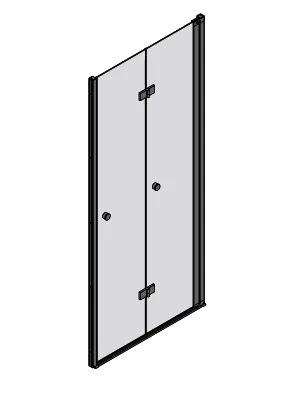 sanibel 3001-Falttür Nische NFTA R Wand- anschlag rechts 750x2000mm SWM/ESG