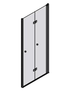 sanibel 3001-Falttür Nische NFTA R Wand- anschlag rechts 750x2000mm SWM/ESG