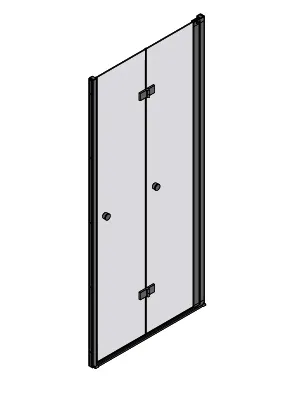 sanibel 3001-Falttür Nische NFTA R Wand- anschlag rechts 1000x2000mm SWM/ESG