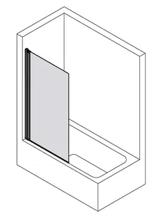 sanibel 3001-Pendeltür BPWA L auf Badew. Sond. links 300-899/1000-1700mm SWM/ESG