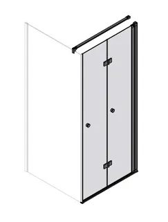 sanibel 3001-Falttür f Trennwand TFTA R Wandanschlag rechts 750x2000mm SWM/ESG
