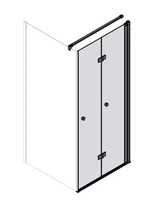 sanibel 3001-Falttür f Trennw. TFTBOA R Wandanschlag rechts 1000x2000mm SWM/ESG