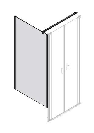 sanibel 3001-Trennwand WK kurz L/R 900x1750mm SWM/ESG