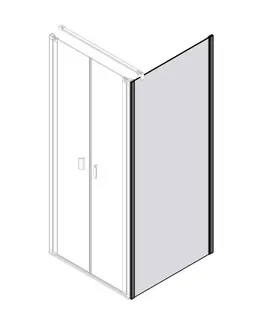 sanibel 3001-Trennwand WP L/R für Pendeltür TP2W 1200x2000mm SWM/ESG