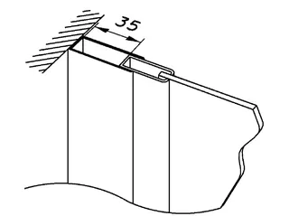 sanibel 3001-Verbreiterungsprofil A23 E 2554 35mm 2000mm lang Schwarz matt