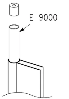 sanibel 3001-Stabilisierungsprofil A23 E 3335/E 9000 TW/Decke f WSO 2000mm silb