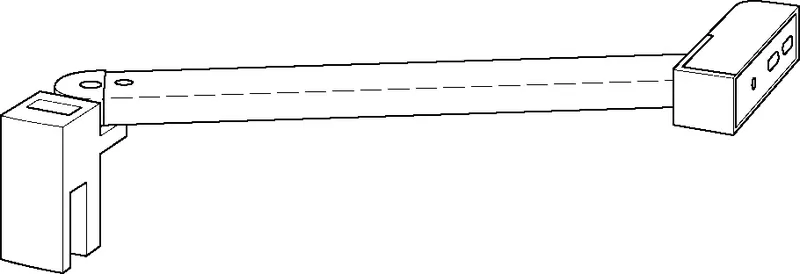 sanibel 3001-Eckkonsolen A23 EK150 6mm Glas kleiner 900mm 150mm kürzbar silb-po