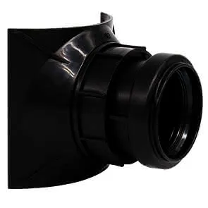 airfit Schraubabzweig DN 90/50 schwarz , Z-42.1-603