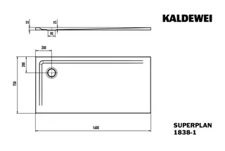Kaldewei Duschwanne SUPERPLAN Mod.1838-1,750x1600mm, warm grey 50,Secure Plus – Bild 3