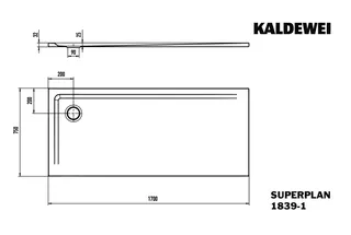 Kaldewei Duschwanne SUPERPLAN Mod.1839-1,750x1700mm, alpinweiß,Invisible Grip – Bild 3