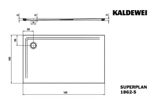 Kaldewei Duschwanne SUPERPLAN Mod.1862-5,1000x1600mm, alpwe,Wt extrafl. – Bild 3
