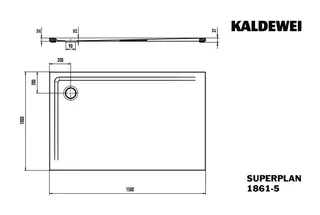 Kaldewei Duschwanne SUPERPLAN Mod.1861-5,1000x1500mm, cg90,SEC,Wt extrafl. – Bild 3